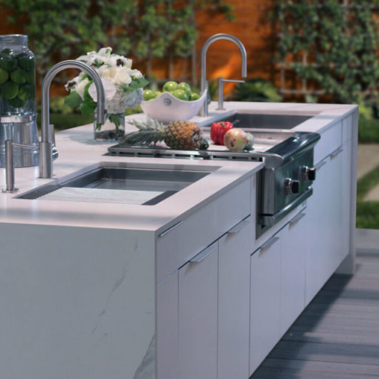 outdoor cabinets with sink and grill